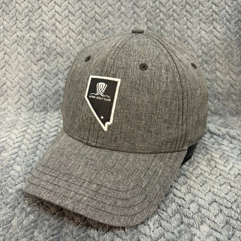 Wynn Golf Club Nevada Logo Hat Charcoal Gray Stretch Fit Baseball Cap